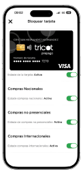 Control de tarjeta